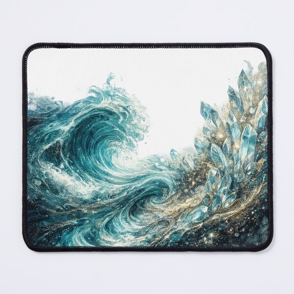 Item preview, Teal Ocean Crystal Pour Abstract designed and sold by Artist Bishhnu Banerji.
