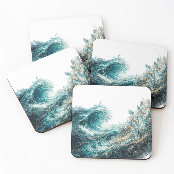 Item preview, Teal Ocean Crystal Pour Abstract designed and sold by Artist Bishhnu Banerji.