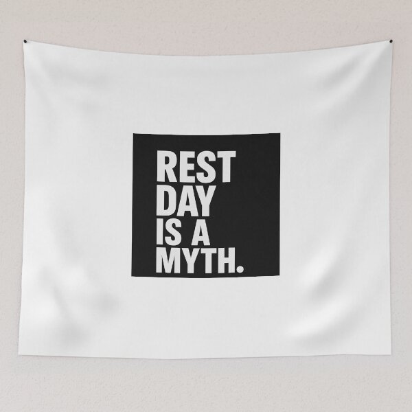 Item preview, Rest Day Is A Myth – Bold Motivation Gym Quote Typography designed and sold by Graphic  Grove.