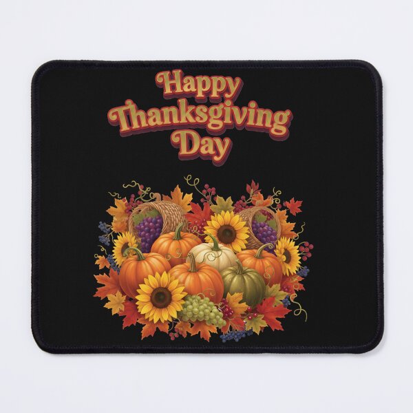 Item preview, Happy Thanksgiving Day – Autumn Harvest Pumpkins, Sunflowers & Cornucopia Fall Design designed and sold by Tushar90.