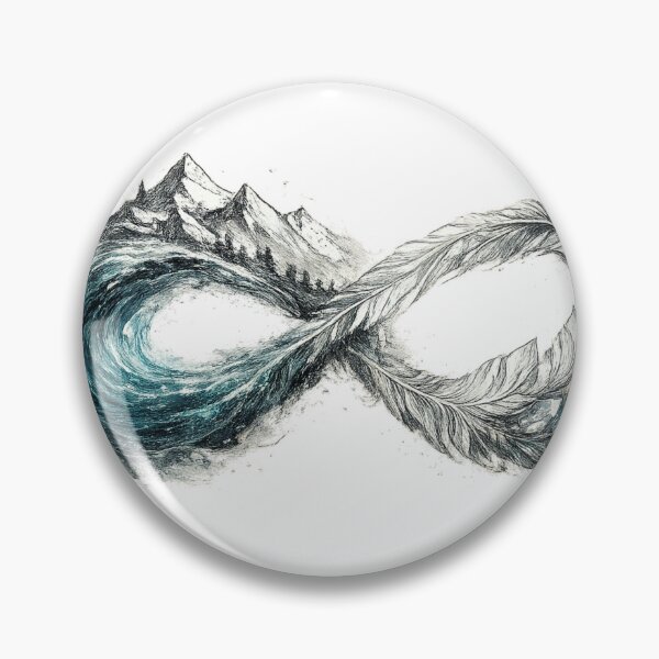 Item preview, Mountain Feather Infinite Line Art designed and sold by Artist Bishhnu Banerji.