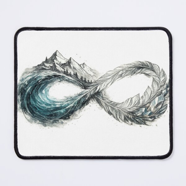 Item preview, Mountain Feather Infinite Line Art designed and sold by Artist Bishhnu Banerji.