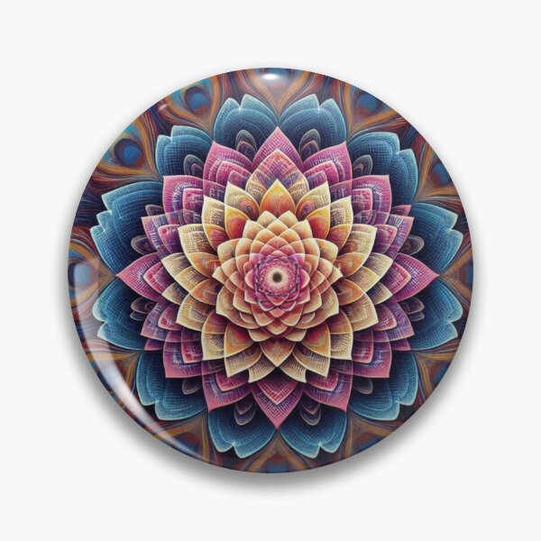 Item preview, Lotus Peacock Fractal Mandala Rainbow designed and sold by Artist Bishhnu Banerji.