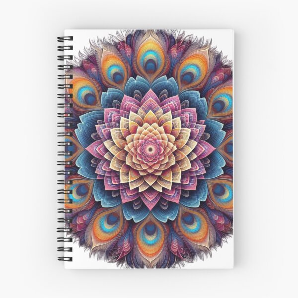 Item preview, Lotus Peacock Fractal Mandala Rainbow designed and sold by Artist Bishhnu Banerji.