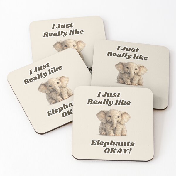 Item preview, Elephant Lover I Just Really Like Elephants OKAY Cute  Elephant  Design designed and sold by TheScruffyGoose.