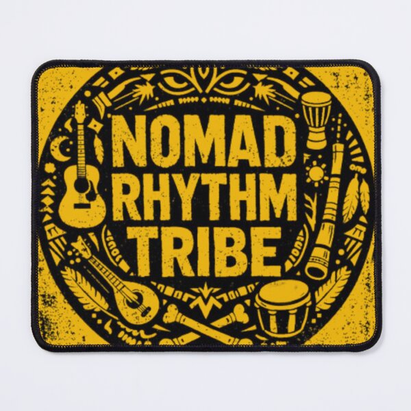 Item preview, Nomad Rhythm Tribe – Tribal Folk Punk Emblem Shirt designed and sold by wanado.