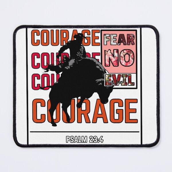 Item preview, Cowboy Courage Psalm 23:4 Christian Western Faith Shirt | Fear No Evil Rodeo Cowboy Bible Verse designed and sold by JEVANStudio.