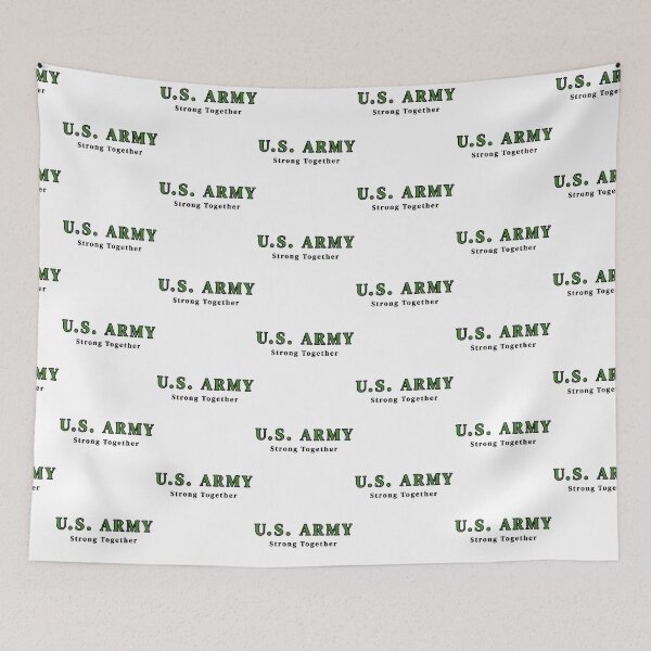 Item preview, U.S. ARMY Strong Together Text Green Stickers Prints Posters Wall Art Magnet Home Coffee Cup Decoration TShirt Stationary Notebook Magnet Hat Kitchen Work School Office Redbubble Shop designed and sold by Saritas Boutique Shop.