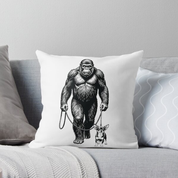 Item preview, Bigfoot Walking his Chihuahua designed and sold by chillaxcats.