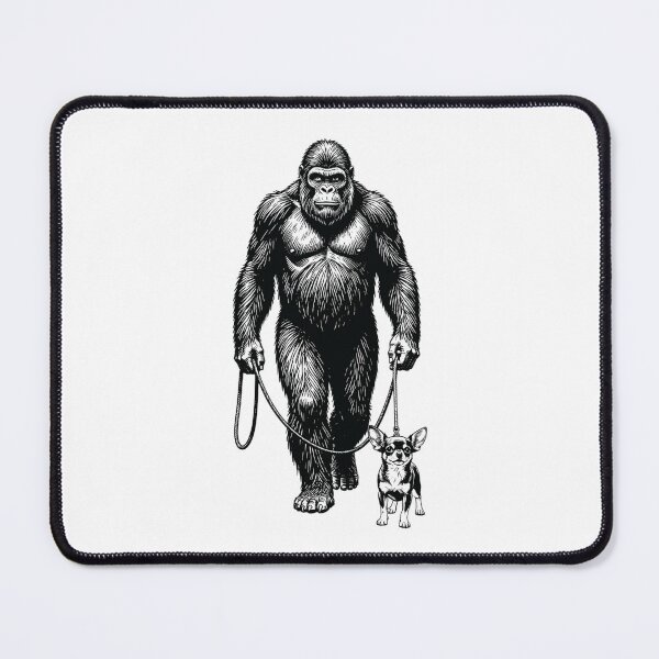 Item preview, Bigfoot Walking his Chihuahua designed and sold by chillaxcats.