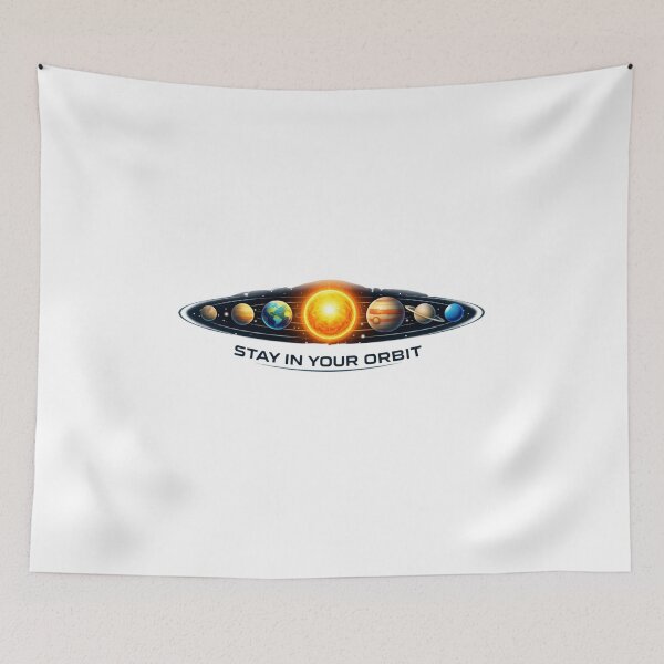 Item preview, Stay In Your Orbit Solar System T-Shirt | Space Motivation Quote Design | Planetary Graphic Tee designed and sold by Graphic Therapist.