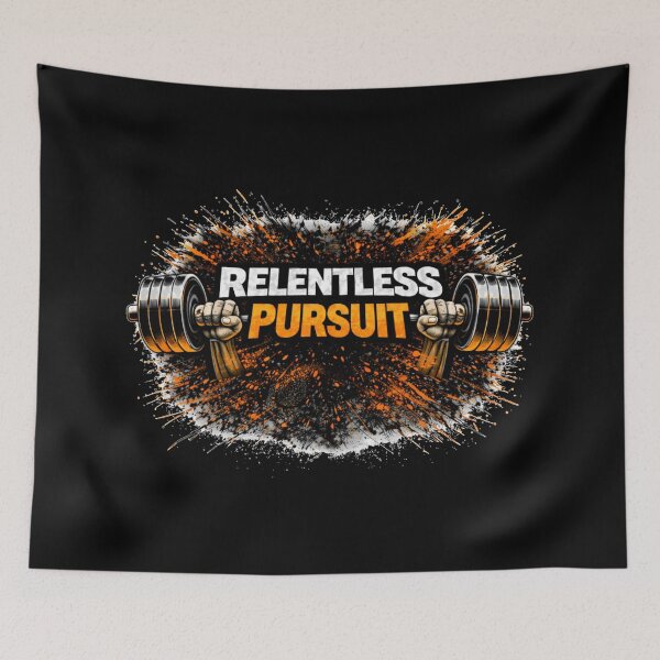 Item preview, Relentless Pursuit Gym Motivation Discipline Training Design designed and sold by Wolf Garage.