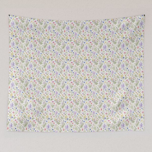 Item preview, Wildflower Medley Botanical Pattern designed and sold by Delfyn Studios.