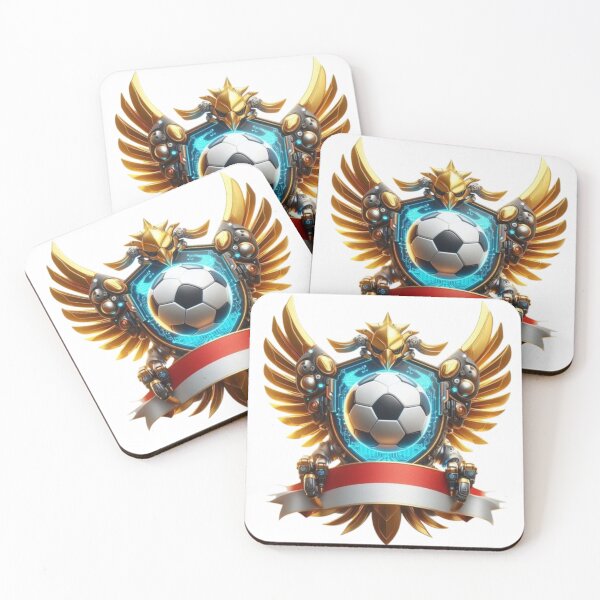 Item preview, Futuristic Cyberpunk Soccer Eagle Golden Shield designed and sold by Bulk order available .