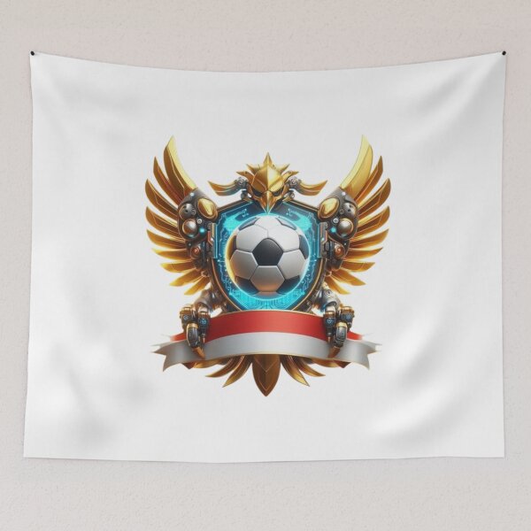 Item preview, Futuristic Cyberpunk Soccer Eagle Golden Shield designed and sold by Bulk store .