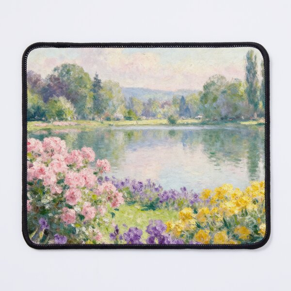 Artikelvorschau, Romantic Lakeside Park Artwork, Soft Impressionist Landscape Decor entworfen und verkauft von BlareBlare.