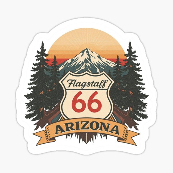 Route 66, Flagstaff Arizona Sticker