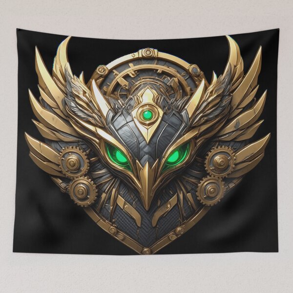 Item preview, Royal Auric Gryfon Head Crest - Luxury 24k Gold Shield Emblem designed and sold by Gryfonarts.