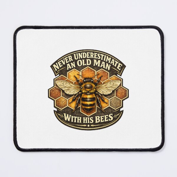 Item preview, Vintage Beekeeping Saying Never Underestimate Old Man With Bees designed and sold by Pawsome Quotes.