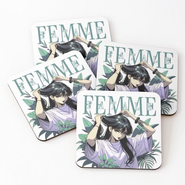 Item preview, Femme Fatale Anime Girl - Tropical Aesthetic Streetwear Design designed and sold by GenZFashion000.