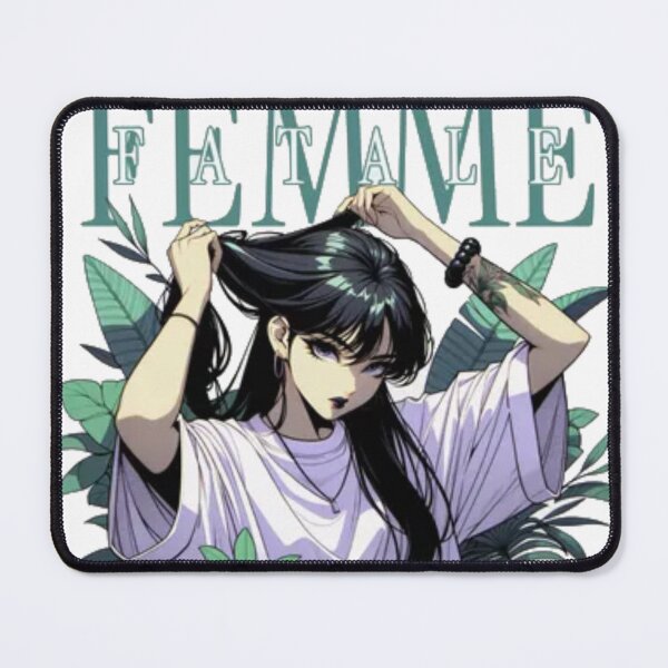 Item preview, Femme Fatale Anime Girl - Tropical Aesthetic Streetwear Design designed and sold by GenZFashion000.