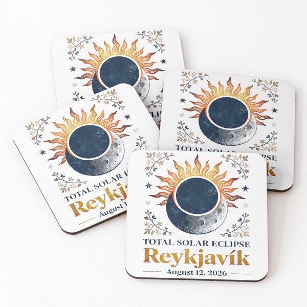 Item preview, Reykjavik Total Solar Eclipse 2026 Boho Botanical Style designed and sold by Trendsecne.