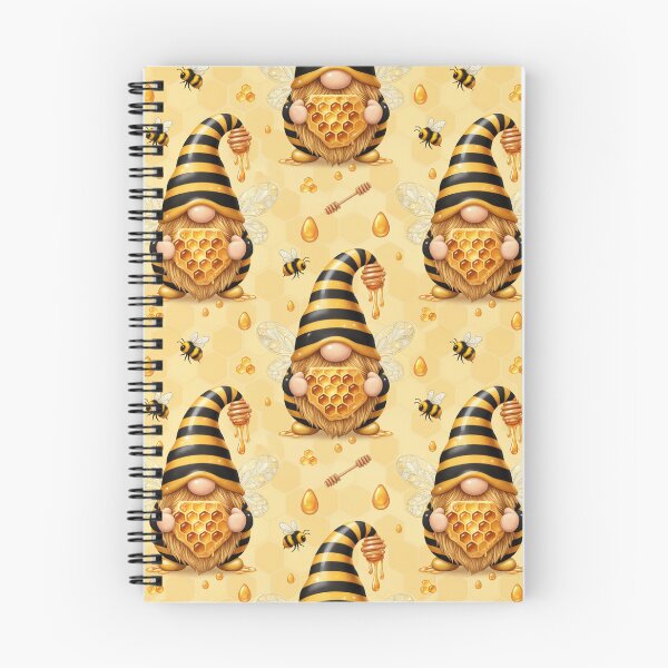 Item preview, Cute Bee Gnome Honey Pattern – Whimsical Bumblebee Gnome Art designed and sold by Fabricbella.
