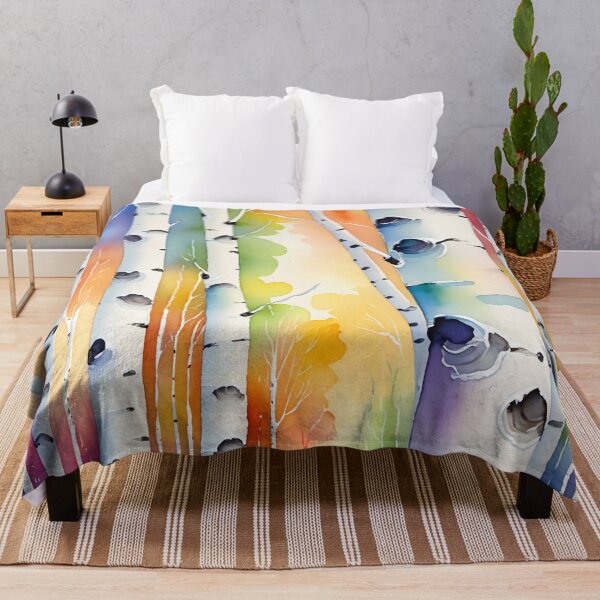 Item preview, Colorful birch forest designed and sold by Kraftbaum.