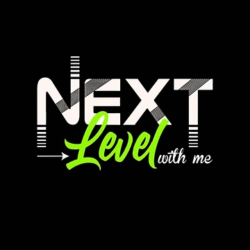 Artwork thumbnail, Next Level With Me Motivational Typography Design by Bulk order available