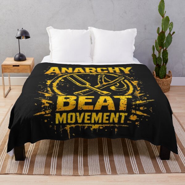 Artikelvorschau, Anarchy Beat Movement – Raw Rhythm Punk Badge Tee entworfen und verkauft von wanado.