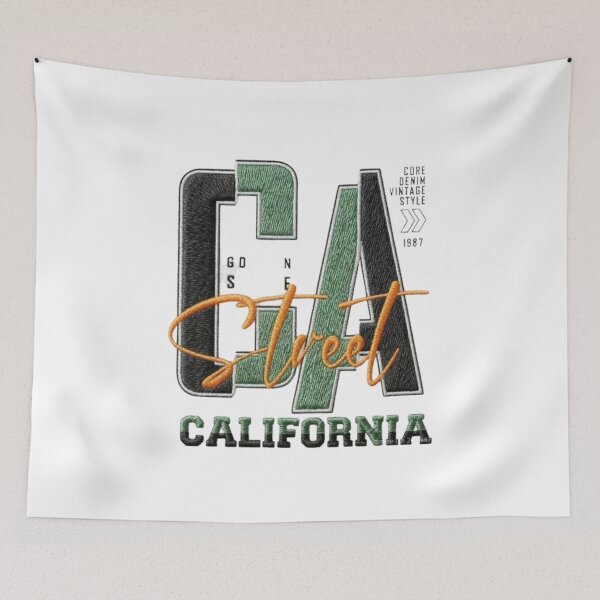 Item preview, Vintage California CA Street Varsity Embroidery Style designed and sold by Bulk store .