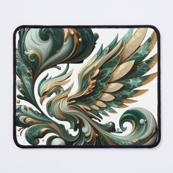 Item preview, Emerald Phoenix Marble Wings Art designed and sold by Artist Bishhnu Banerji.
