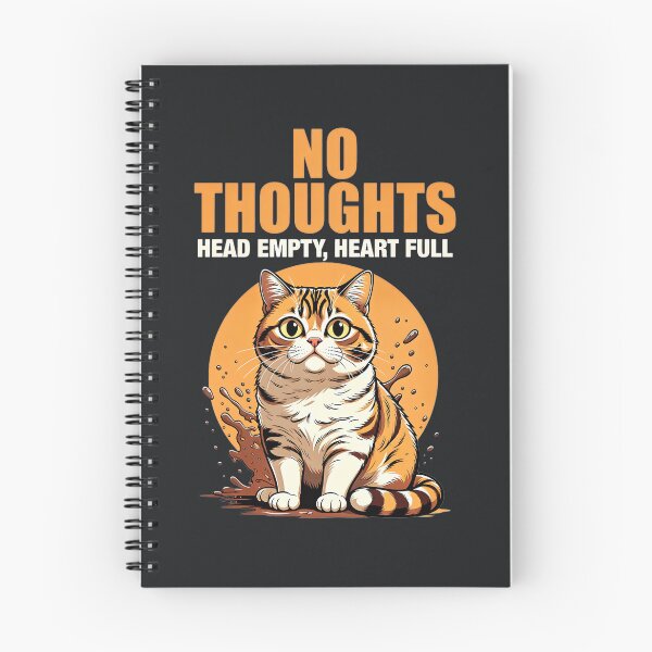 Item preview, No Thoughts Head Empty Heart Full – Funny Cute Cat designed and sold by Taans-Creation.