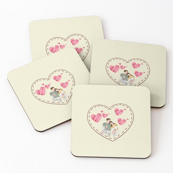 Item preview, Minimalist Couple Heart Illustration - Cute Anniversary & Wedding Art designed and sold by Akira Design Store.