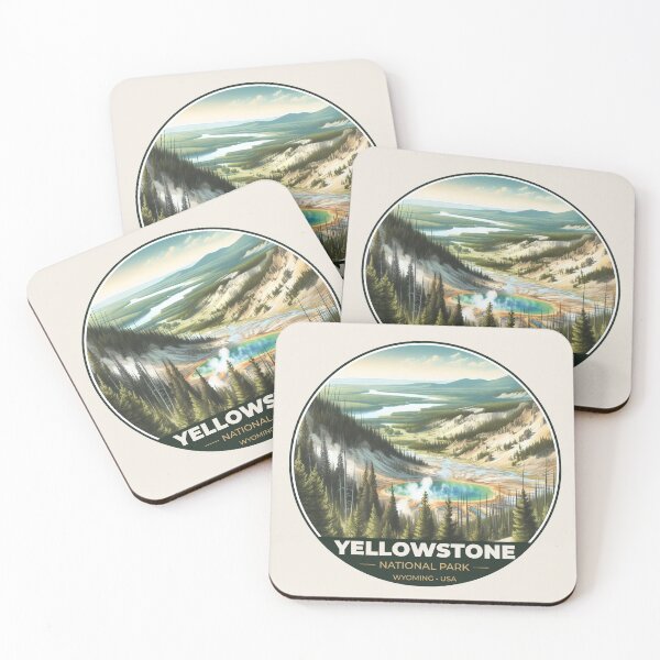 Item preview, Yellowstone NP – Jungle USA Travel Poster Nature Landscape designed and sold by wildexperience.