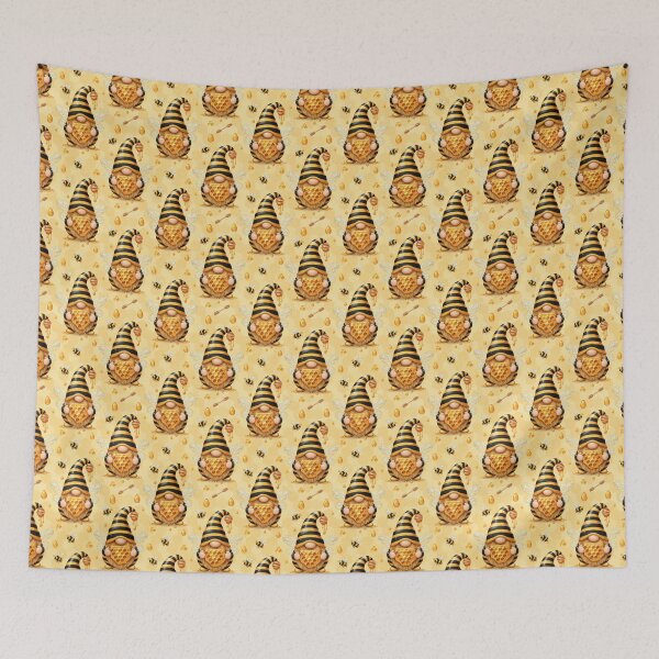 Item preview, Whimsical Bee Gnome Illustration – Cozy Honey Fantasy Art designed and sold by Fabricbella.