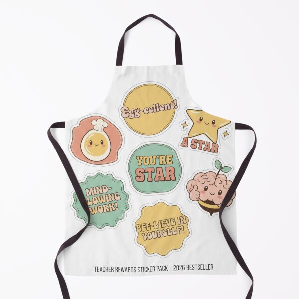 Item preview, Cute Teacher Rewards Sticker Pack - Motivational Student Praise Puns designed and sold by Rose Collection Shop.