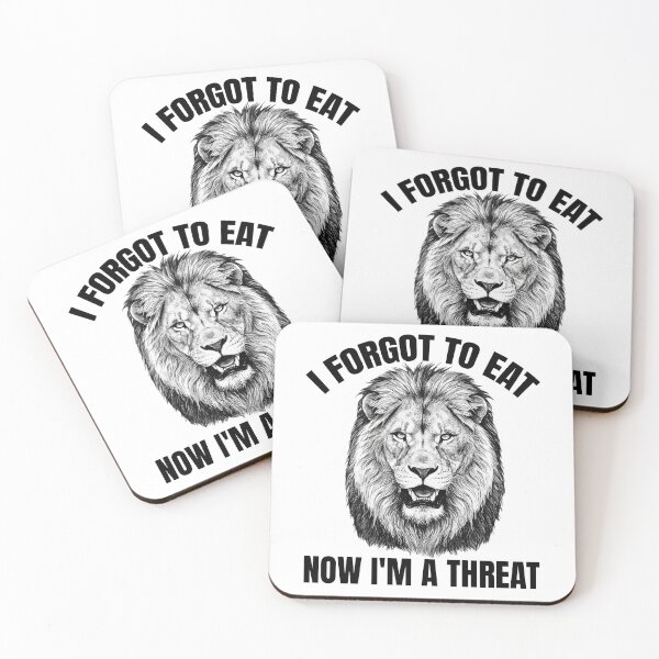 Item preview, Hungry Lion - I Forgot To Eat, Now I'm A Threat designed and sold by MuggyandMo.