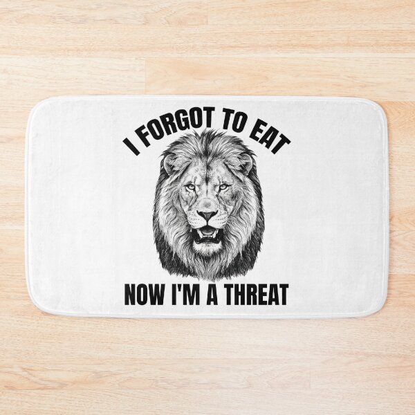 Item preview, Hungry Lion - I Forgot To Eat, Now I'm A Threat designed and sold by MuggyandMo.