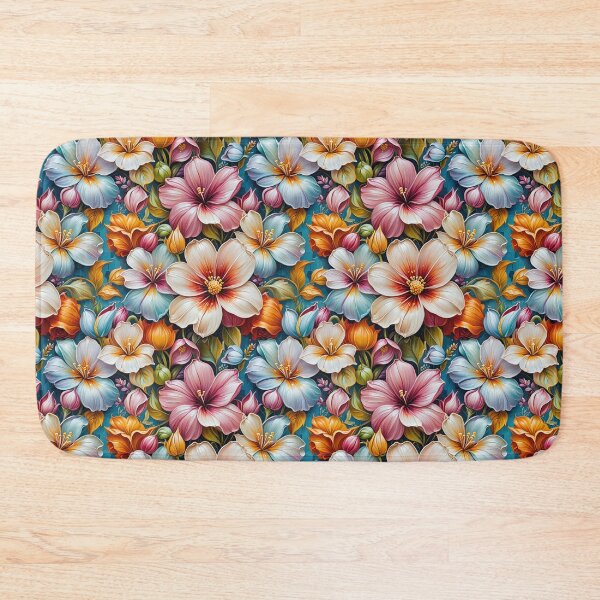 Item preview, Vibrant Multi-colour Floral Pattern – Lush Botanical Garden Art designed and sold by Fabricbella.