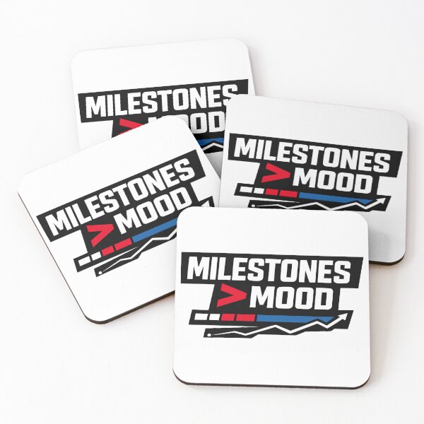 Item preview, Milestones Greater Than Mood Bold Fitness Motivation Typography designed and sold by FunFitLife Studio.