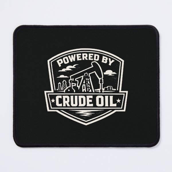 Item preview, Powered by Crude Oil - Oil and Gas Petroleum Industry Badge designed and sold by SplashTastic.