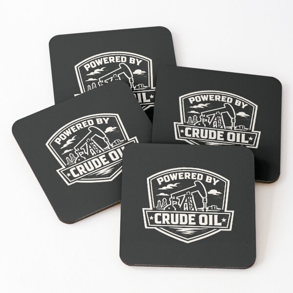 Item preview, Powered by Crude Oil - Oil and Gas Petroleum Industry Badge designed and sold by SplashTastic.