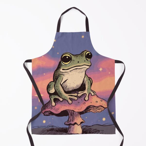 Item preview, Cavetown Whimsical Frog on Mushroom Twilight Illustration designed and sold by Custom Crest.