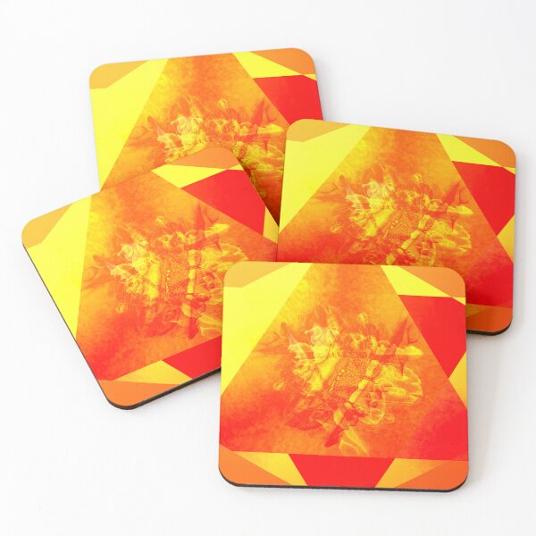 Item preview, Orange yellow triangle composition a0509 designed and sold by liquid-print.