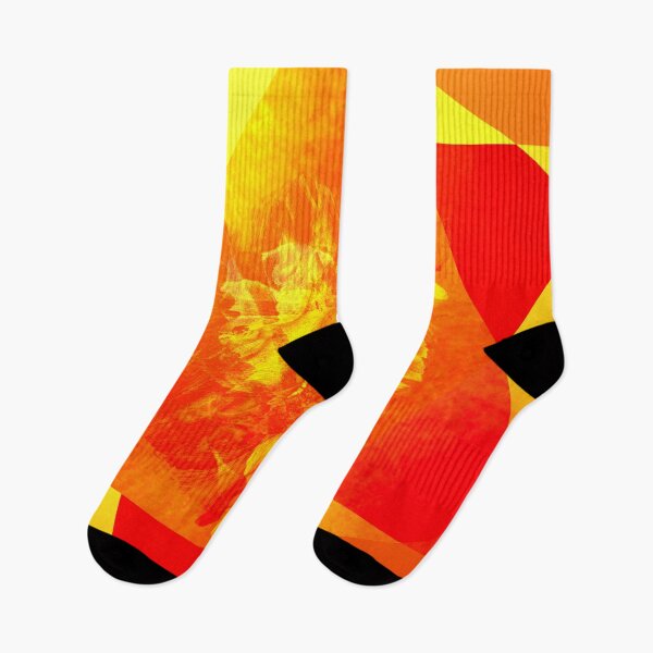 Item preview, Orange yellow triangle composition a0509 designed and sold by liquid-print.