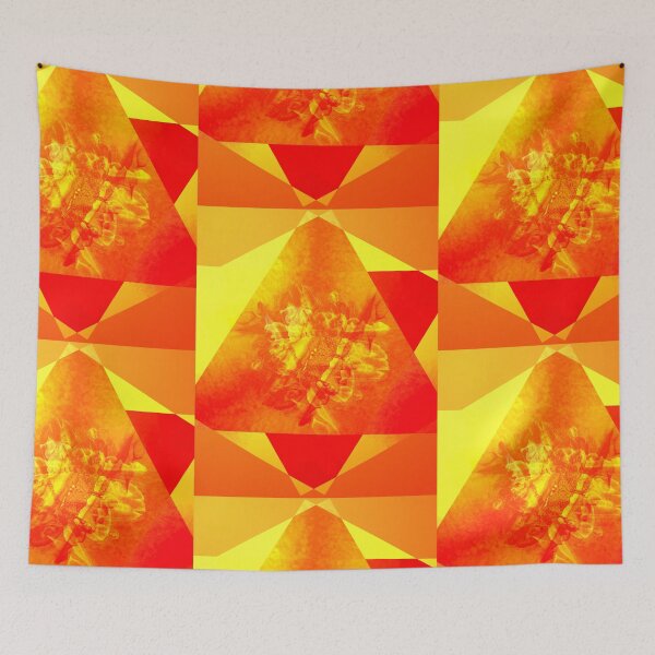 Item preview, Orange yellow triangle composition a0509 designed and sold by liquid-print.