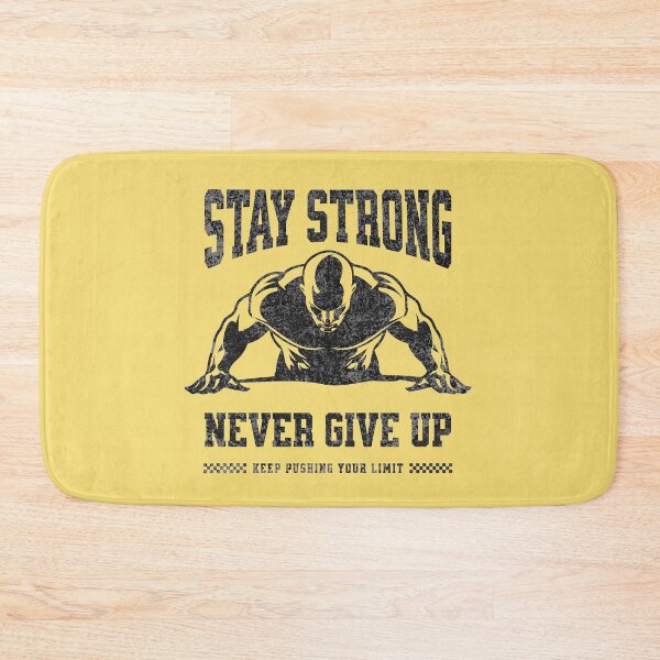 Item preview, Stay Strong Never Give Up - Motivational Bodybuilder Illustration designed and sold by Abaseen.
