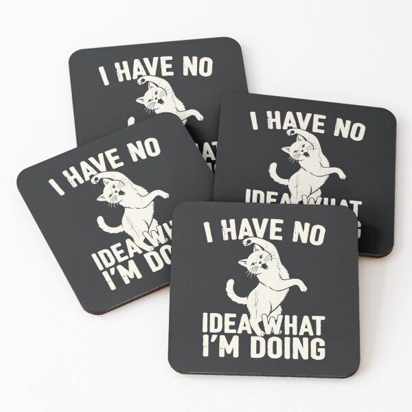 Item preview, I Have No Idea What I’m Doing – Funny sarcastic Cat Quote designed and sold by Taans-Creation.