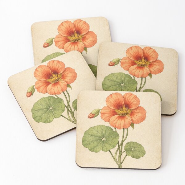 Item preview, Vintage Nasturtium Botanical Print - Antique Orange Flower Wall Art designed and sold by Darlin8888.
